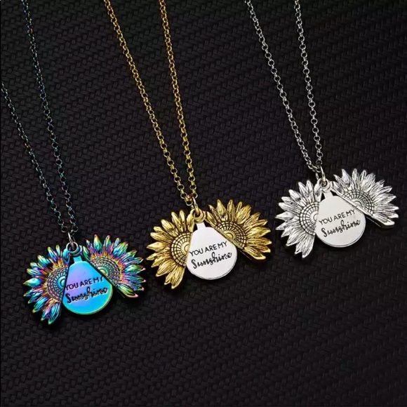 Rainbow You Are My Sunshine Open Locket Necklace - Picture 8 of 8